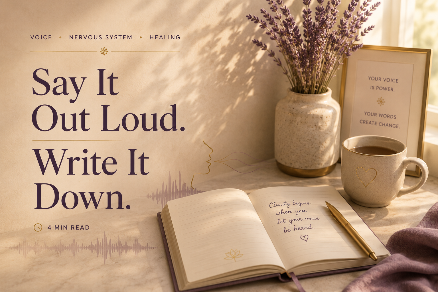 Say It Out Loud. Write It Down.